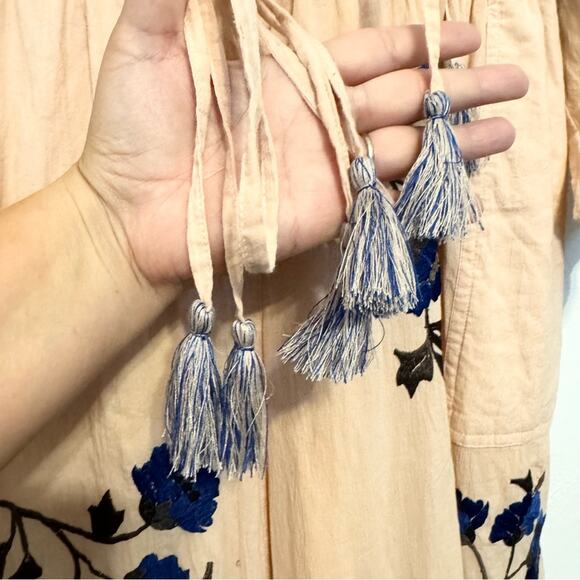 NWT Free People Cloud Nine Wide Leg Embroidered Jumper Pink Crystal Combo - XS/S - Picture 9 of 16